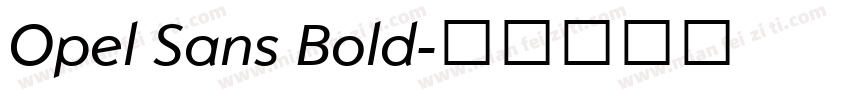 Opel Sans Bold字体转换